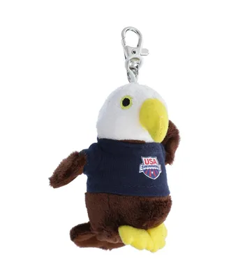 Usa Swimming Eagle Plush Keychain
