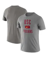 Men's Heathered Gray Usc Trojans Team Arch T-shirt