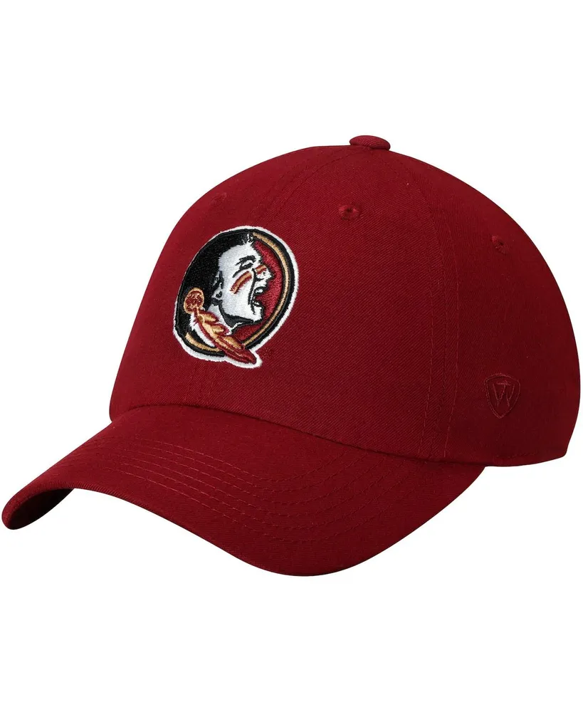 Men's Garnet Florida State Seminoles Primary Logo Staple Adjustable Hat