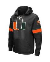 Colosseum Men's Miami Hurricanes 2.0 Lace-Up Logo Pullover Hoodie