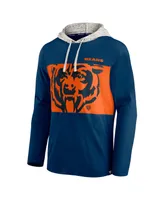 Men's Navy Chicago Bears Long Sleeve Hoodie T-shirt