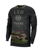 Men's Black, Camo Lsu Tigers Military Appreciation Performance Pullover Sweatshirt