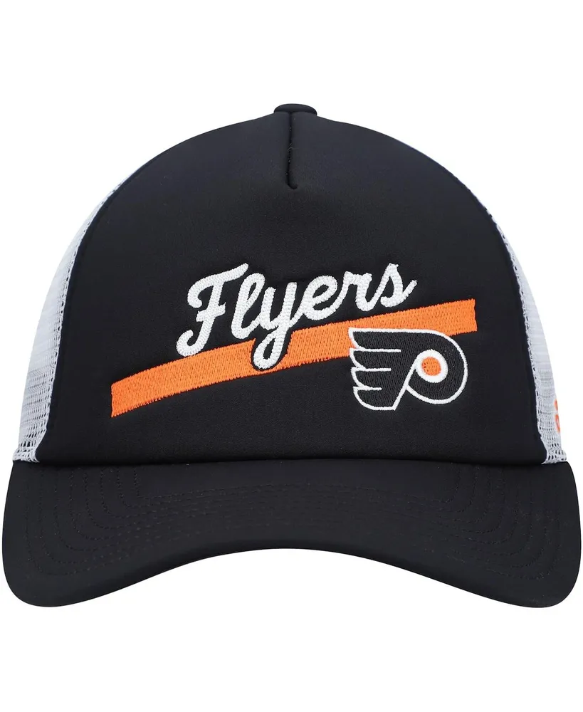 Women's Black, White Philadelphia Flyers Foam Trucker Snapback Hat