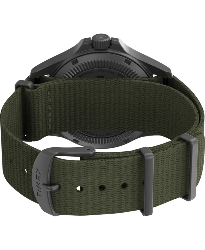 Timex Men's Solar Green Fabric Strap Watch 41 mm