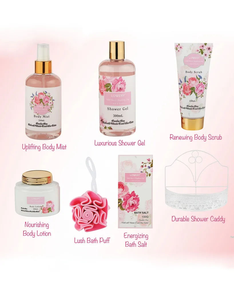 Wild Rose and Raspberry Body Care 7 Piece Gift Set
