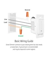 Smart Lighting Touch or Slide Dimmer Switch - Wi-Fi Remote App Control
