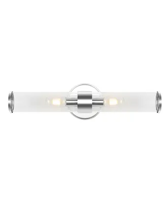 Cecil 2-Light Tall Cylinder Modern Mid-Century Led Vanity