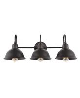 Frisco 3-Light Farmhouse Industrial Iron Shade Vanity