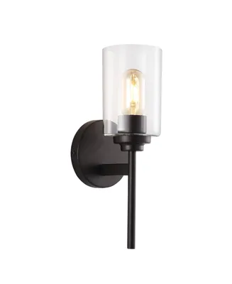 Juno 1-Light Farmhouse Industrial Iron Cylinder Led Sconce