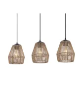 Ibiza Island 3-Light Bohemian Coastal Led Pendant