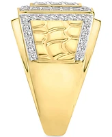 Men's Diamond Cluster Nugget Ring (1-1/2 ct. t.w.) in 10k Gold