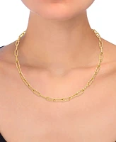 Paperclip Link 20" Chain Necklace in 10k Gold