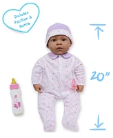 La Baby Hispanic 20" Soft Body Baby Doll Purple Outfit - Hispanic