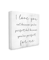 Stupell Industries Love Not Perfect Inspirational Family Word Design Stretched Canvas Wall Art Collection By Daphne Polselli
