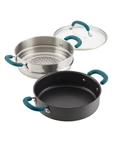 Rachael Ray Create Delicious Hard Anodized Aluminum Nonstick 3-Qt. Steam Set