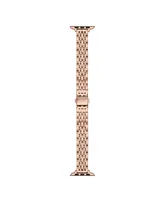 Posh Tech Rainey Skinny Rose Gold Plated Stainless Steel Alloy Link Band for Apple Watch, 38mm-40mm