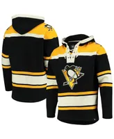 Men's Black Pittsburgh Penguins Superior Lacer Pullover Hoodie