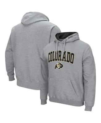 Men's Heather Gray Colorado Buffaloes Arch Logo 3.0 Pullover Hoodie