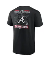 Men's Black Atlanta Braves 2021 World Series Champions Signature Roster T-shirt