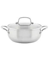 KitchenAid 3-Ply Base Stainless Steel 4 Quart Induction Casserole with Lid