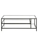 Winthrop Coffee Table with Shelves, 46" x 20"