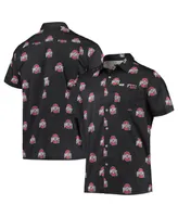 Men's Columbia Black Ohio State Buckeyes Super Slack Tide Omni-Shade Button-Up Shirt