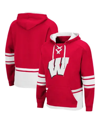 Men's Red Wisconsin Badgers Lace Up 3.0 Pullover Hoodie