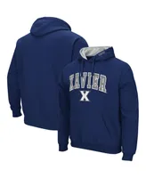 Men's Navy Xavier Musketeers Arch and Logo Pullover Hoodie