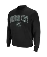 Colosseum Men's Michigan State Spartans Arch and Logo Crew Neck Sweatshirt