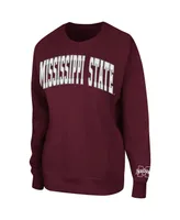 Women's Maroon Mississippi State Bulldogs Campanile Pullover Sweatshirt