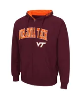 Men's Maroon Virginia Tech Hokies Arch Logo 3.0 Full-Zip Hoodie