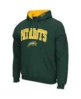 Men's Green George Mason Patriots Arch and Logo Pullover Hoodie