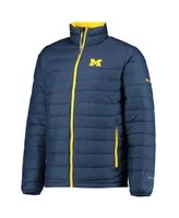 Men's Navy Michigan Wolverines Powder Lite Omni-Heat Reflective Full-Zip Jacket