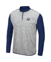 Men's Heathered Gray, Navy Cal Bears Prospect Quarter-Zip Jacket