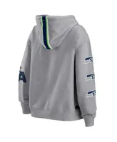 Women's Gray Seattle Seahawks Full-Zip Hoodie