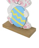 Glitzhome Wooden Easter Stacked Bunny Porch Decor, 30.75"