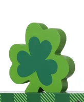 Glitzhome 11.5" Lighted St. Patrick's Wooden Block Table Sign