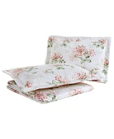 Laura Ashley Honeysuckle Cotton Reversible 3-Pc. Quilt Set