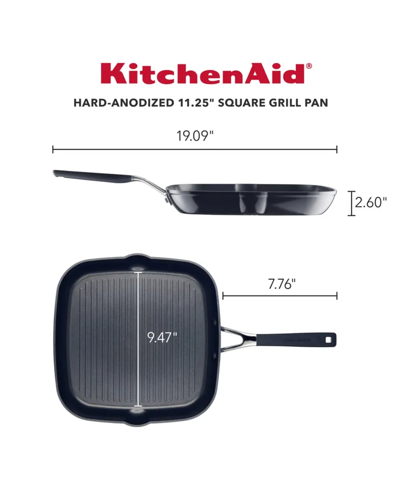 KitchenAid Hard Anodized 11.25" Square Grill Pan