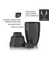 Viski Gunmetal Heavyweight Cocktail Shaker Set, 17 Oz