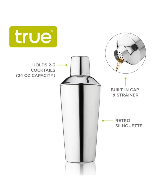 True Brands Contour Cocktail Shaker, 12 Oz