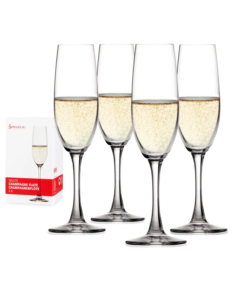 Spiegelau Salute Champagne Wine Glasses, Set of 4, 7.4 Oz