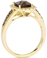Le Vian Cinnamon Citrine (1-1/3 ct. t.w.) & Diamond (1/2 ct. t.w.) Ring in 14k Rose Gold (Also in Amethyst, Blue Topaz, Peridot & Smoky Quartz)