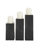 CosmoLiving by Cosmopolitan Mdf Contemporary Candle Holder, Set of 3