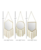 Metal Farmhouse Wall Mirror, Set of 3