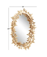 Glam Metal Wall Mirror, 33" x 19"