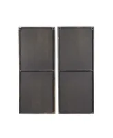 Wood Contemporary Wall Mirror, Set of 2