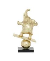 Contemporary Elephant Sculpture, 12" x 7" - Gold