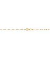 Heart Padlock Paperclip Link 18" Pendant Necklace 18k Gold-Plated Sterling Silver (Also Silver)