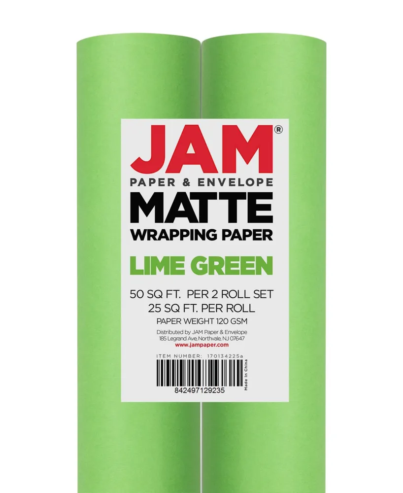 Jam Paper Gift Wrap 50 Square Feet Matte Wrapping Paper Rolls